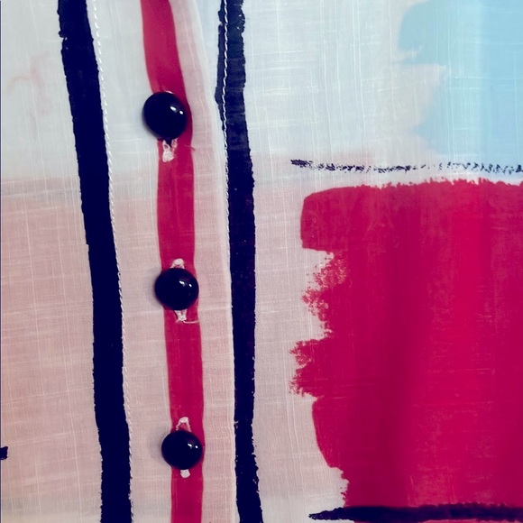 Anthropologie by Floreat Chromatic Canvas Colorful Striped Shirt Dress 14 - Picture 7 of 11